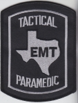 Texas TACTICAL EMT PARAMEDIC subdued shoulder patch